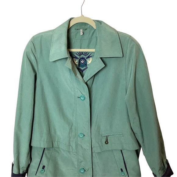 Vintage Women's 80's Pastel Green Longline Anorak Parka Coat Size S/M - Picture 5 of 13